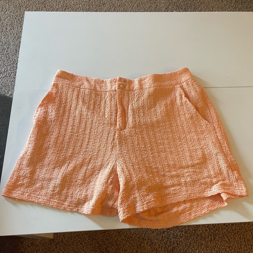 XL, orange, dress short